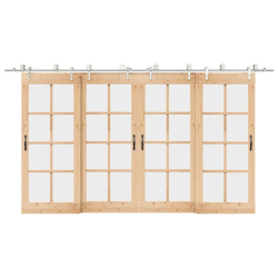 vidaXL bīdāmo durvju sistēma, 400 cm, nerūsējošs tērauds