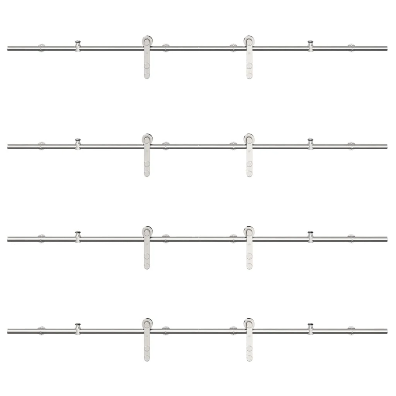 vidaXL bīdāmo durvju sistēma, 400 cm, nerūsējošs tērauds