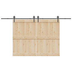 vidaXL bīdāmo durvju sistēma, 400 cm, melns tērauds