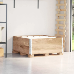 vidaXL palešu apmales, 2 gab., 100x100 cm, priedes masīvkoks