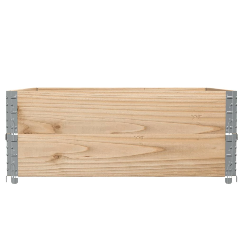 vidaXL palešu apmales, 2 gab., 100x100 cm, priedes masīvkoks