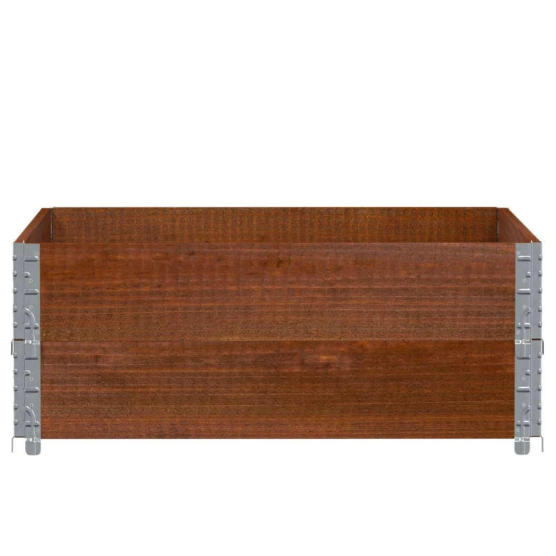 vidaXL palešu apmales, 2 gab., brūns, 100x100 cm, priedes masīvkoks