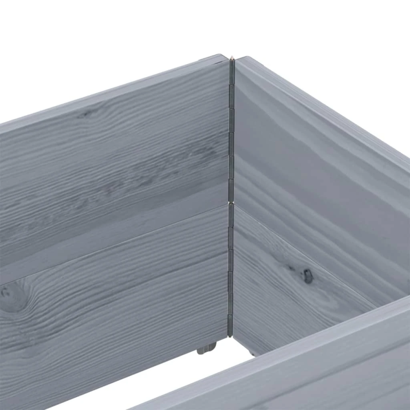 vidaXL palešu apmales, 2 gab., pelēks, 150x50 cm, priedes masīvkoks