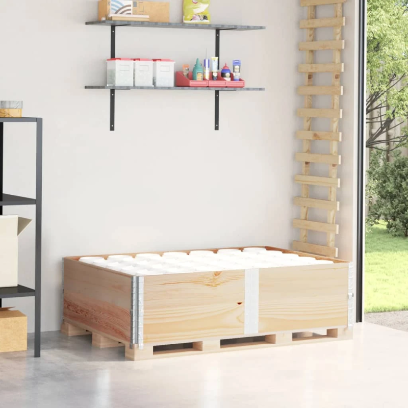 vidaXL palešu apmales, 2 gab., 150x100 cm, priedes masīvkoks