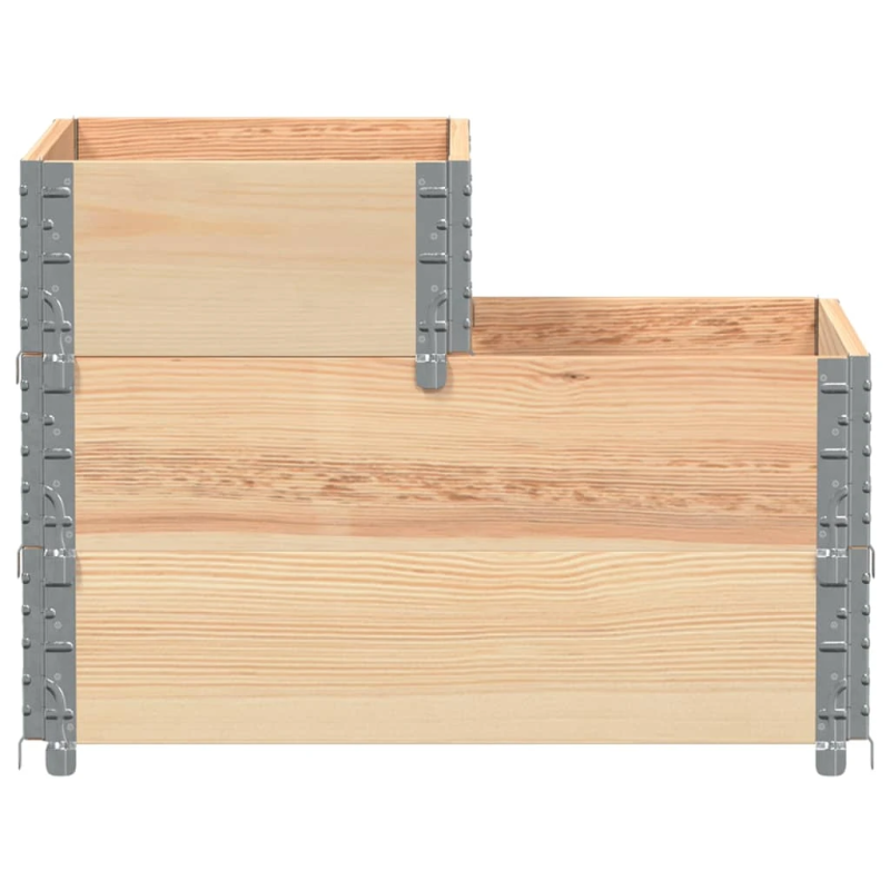 vidaXL 3-līmeņu puķu kaste, 120x80 cm, priedes masīvkoks