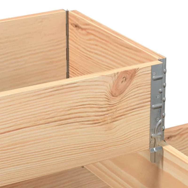 vidaXL 3-līmeņu puķu kaste, 120x80 cm, priedes masīvkoks