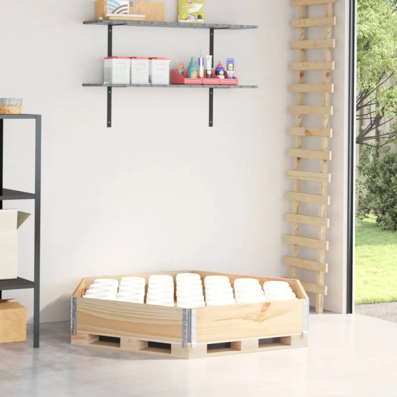 vidaXL puķu kaste, sešstūra, 160x160 cm, priedes masīvkoks