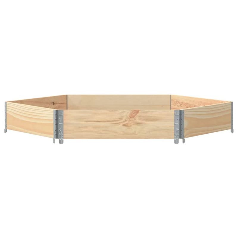 vidaXL puķu kaste, sešstūra, 160x160 cm, priedes masīvkoks