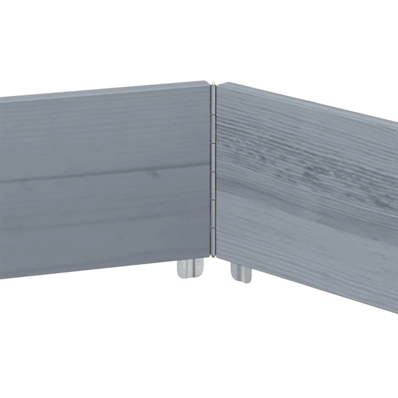 vidaXL puķu kaste, sešstūra, pelēka, 160x160 cm, priedes masīvkoks