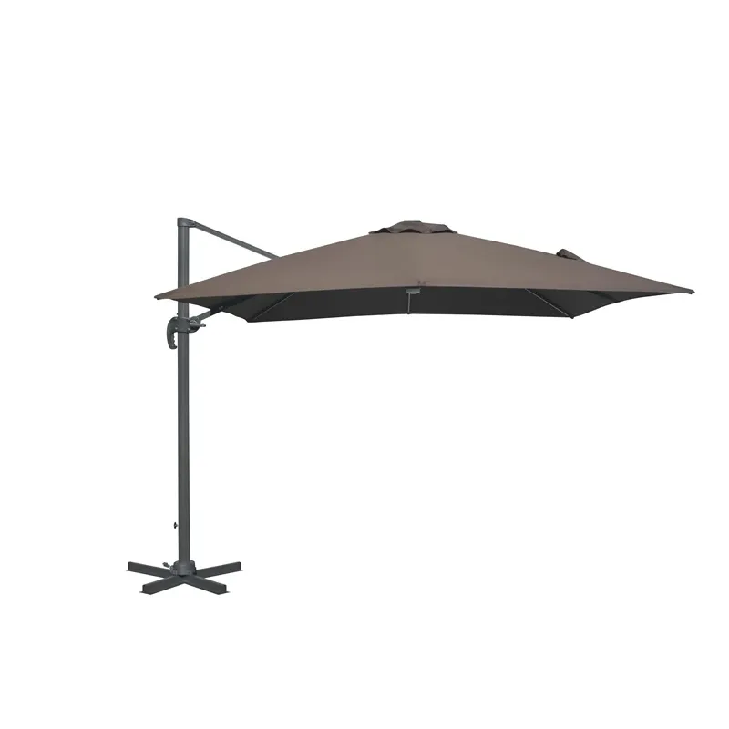 Dārza saulessargs Domoletti LED, 250 cm, brūngans krās.