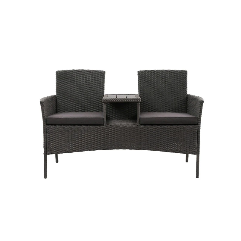 Soliņš āra divvietīgs ar spilveniem hugo