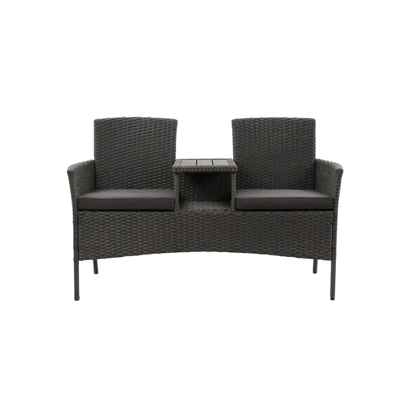 Lauko suoliukas Domoletti Hugo 53000010189, juoda sp., 138 cm x 61 cm x 86 cm