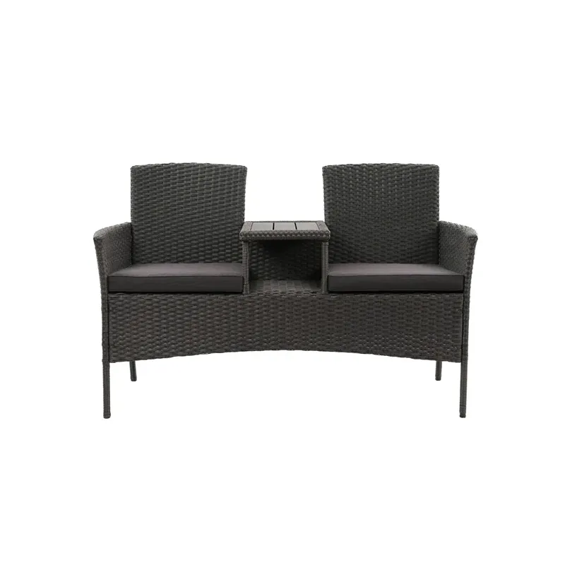 Lauko suoliukas Domoletti Hugo 53000010189, juoda sp., 138 cm x 61 cm x 86 cm