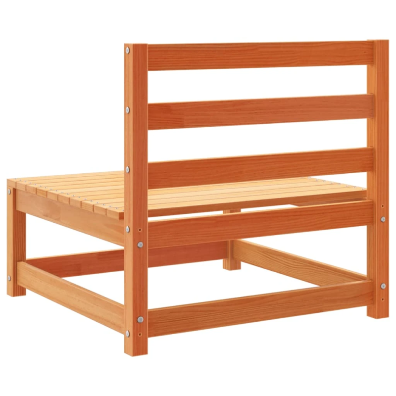 vidaXL 10-daļīgs dārza dīvānu komplekts vaska brūnas priedes masīvkoks