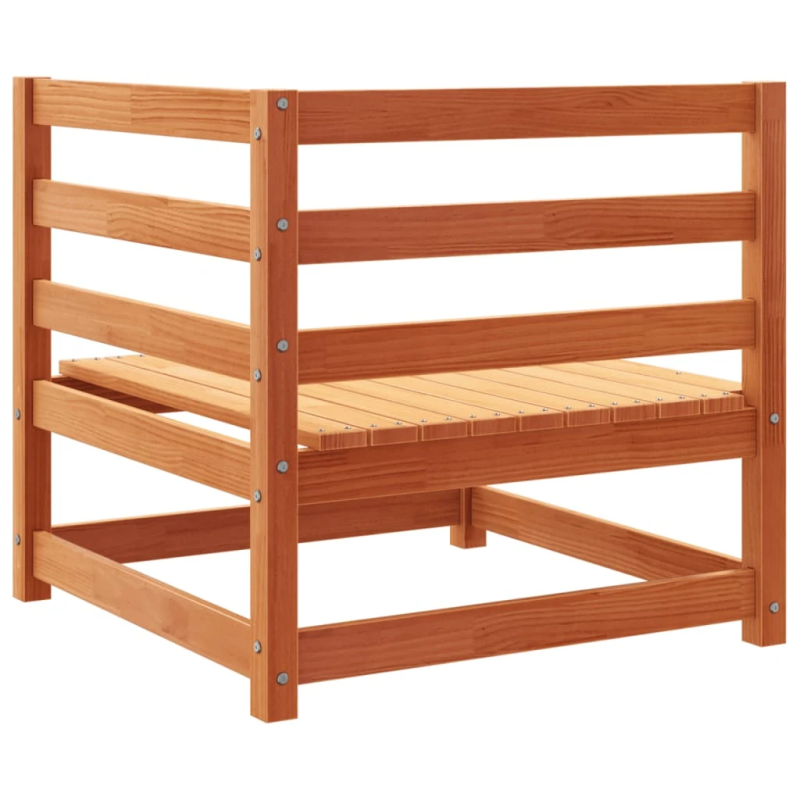 vidaXL 7-daļīgs dārza dīvānu komplekts, vaska brūnas priedes masīvkoks