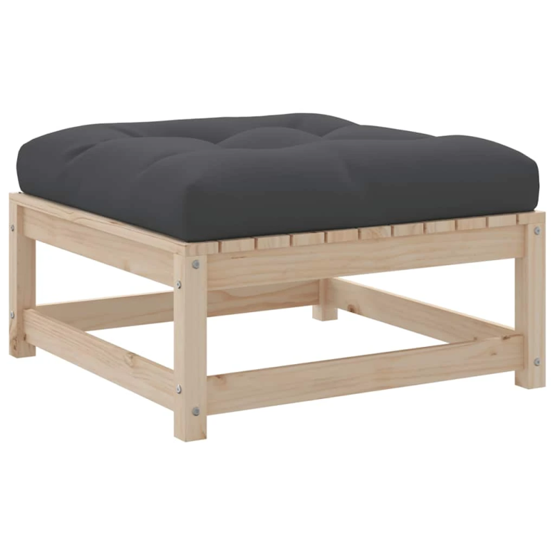 vidaXL 10-daļīgs dārza dīvānu komplekts vaska brūnas priedes masīvkoks