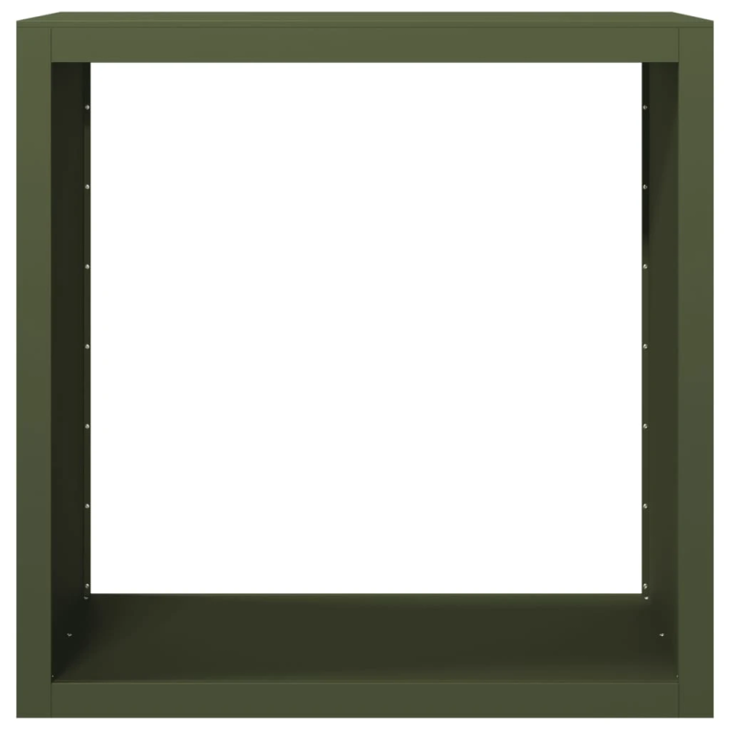 vidaXL malkas uzglabāšanas statīvs, zaļš, 100x40x100 cm, tērauds