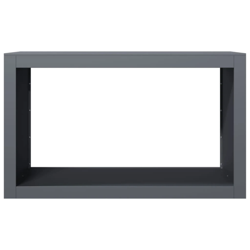 vidaXL malkas uzglabāšanas statīvs, pelēks, 100x40x60 cm, tērauds