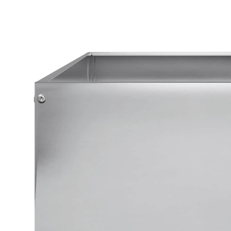 vidaXL augstā dārza puķu kaste, 100x100x26 cm, cinkots tērauds