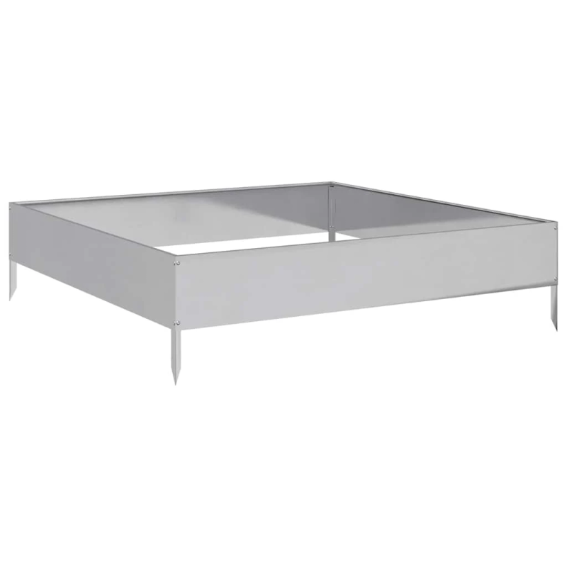 vidaXL augstā dārza puķu kaste, 100x100x26 cm, cinkots tērauds