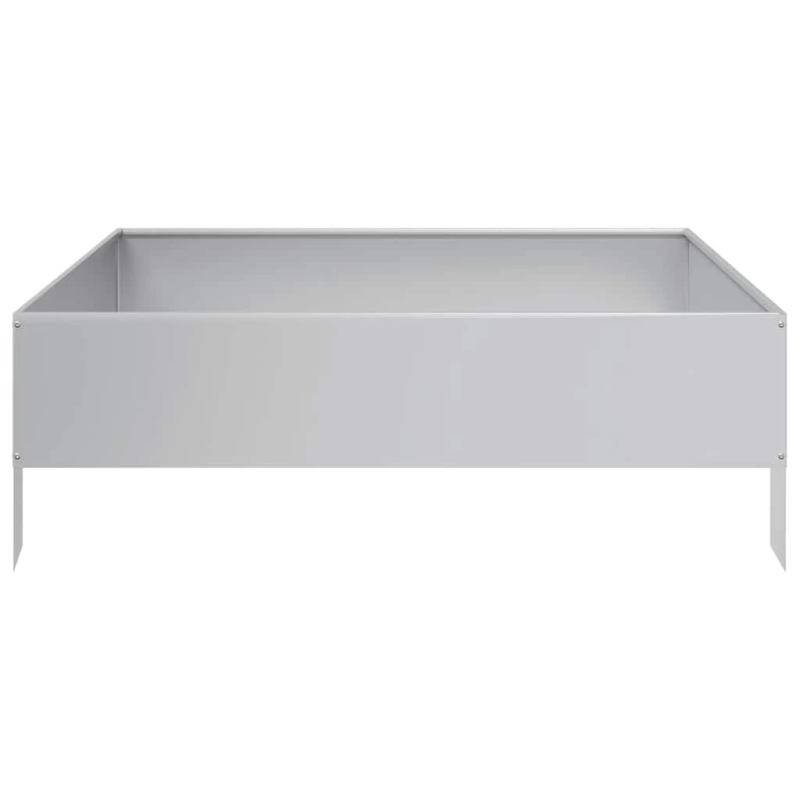 vidaXL augstā dārza puķu kaste, 100x100x33,5 cm, cinkots tērauds