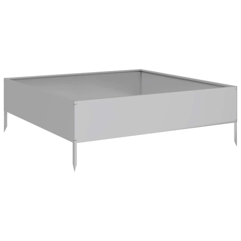 vidaXL augstā dārza puķu kaste, 100x100x33,5 cm, cinkots tērauds