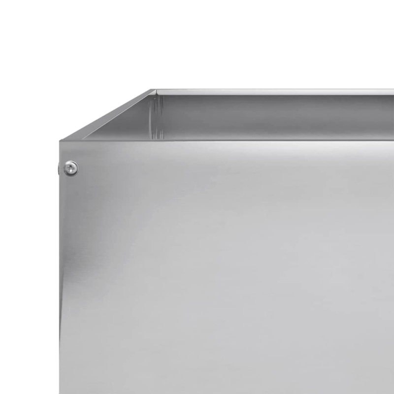 vidaXL augstā dārza puķu kaste, 100x100x25 cm, cinkots tērauds