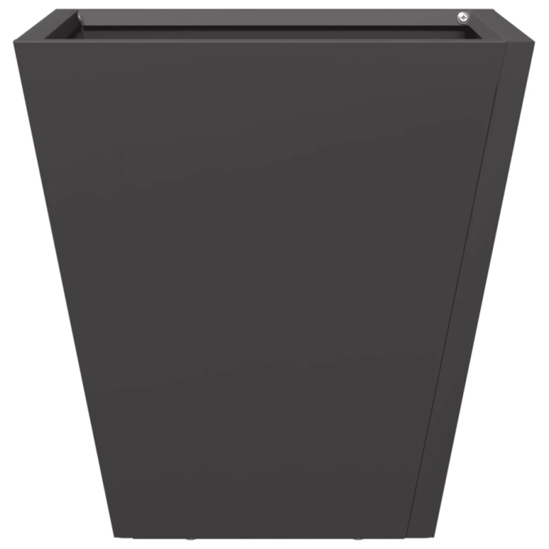 vidaXL dārza puķu kastes, 2 gab., melnas, 30x30x30 cm, tērauds