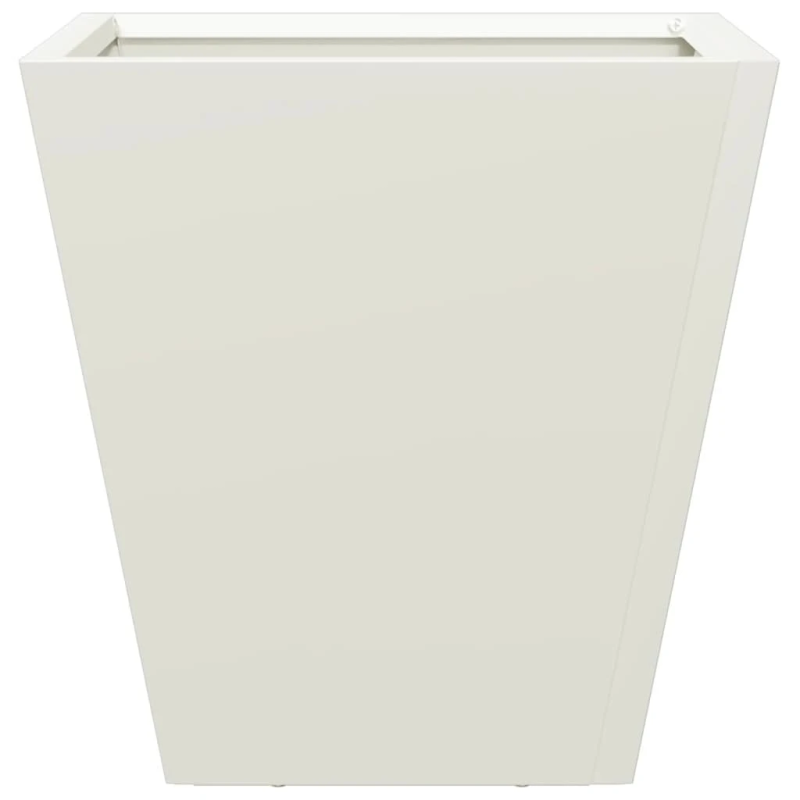 vidaXL dārza puķu kaste, balta, 30x30x30 cm, tērauds