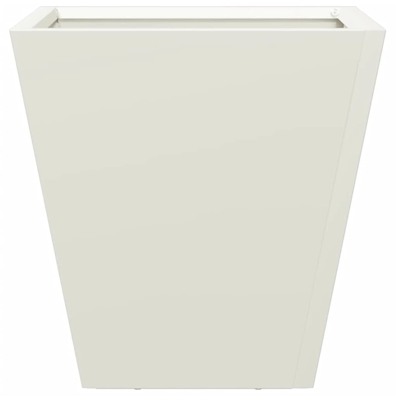 vidaXL dārza puķu kaste, balta, 30x30x30 cm, tērauds