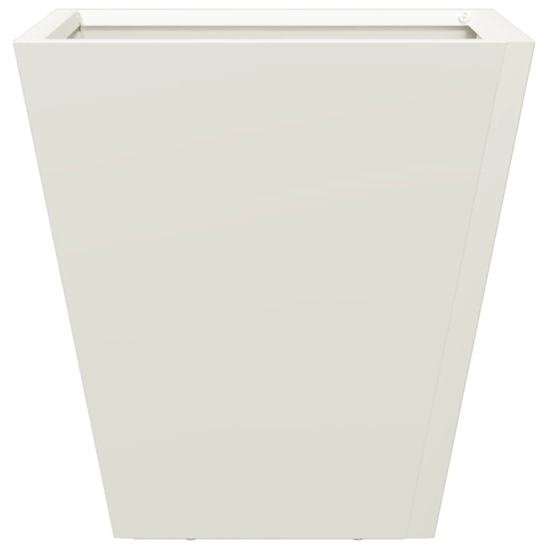 vidaXL dārza puķu kastes, 2 gab., baltas, 30x30x30 cm, tērauds