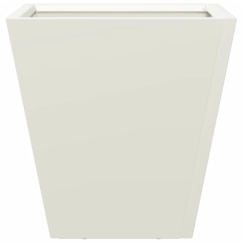 vidaXL dārza puķu kastes, 2 gab., baltas, 30x30x30 cm, tērauds