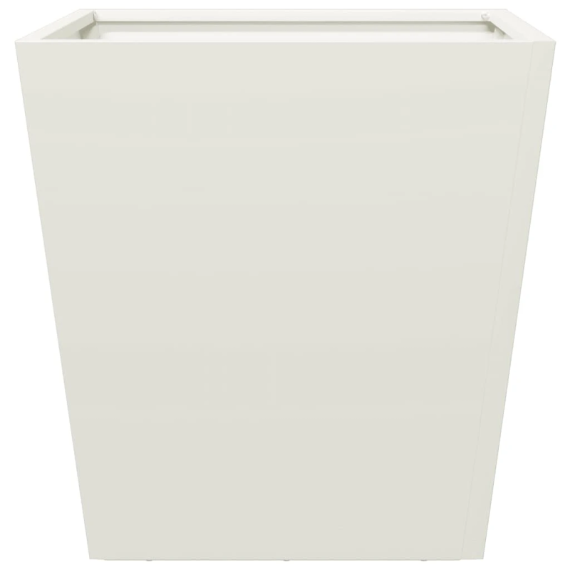 vidaXL dārza puķu kaste, balta, 40x40x40 cm, tērauds