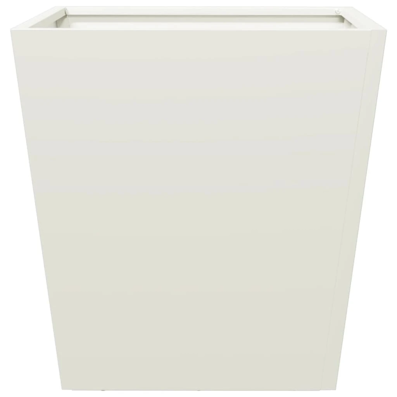 vidaXL dārza puķu kastes, 2 gab., baltas, 40x40x40 cm, tērauds