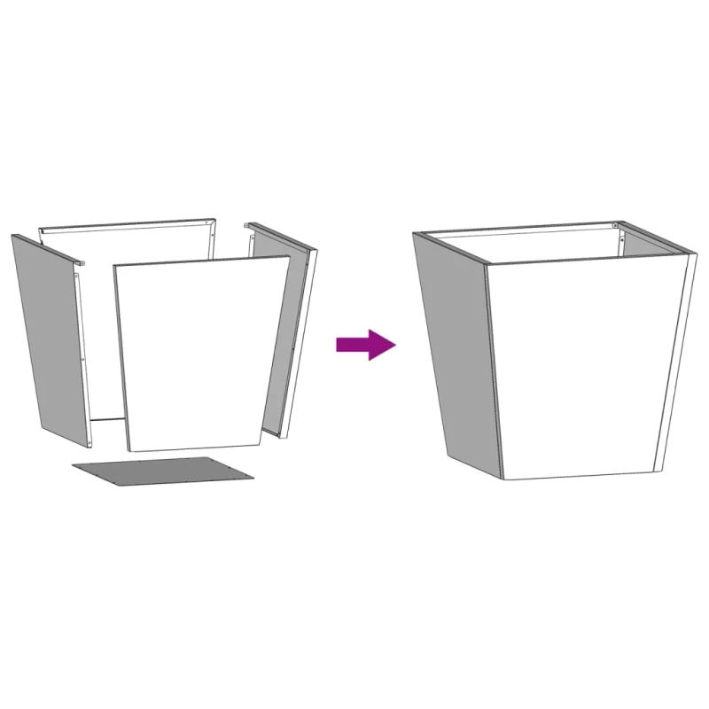 vidaXL dārza stādāmā mašīna 40x40x40cm laikapstākļiem izturīgs tērauds