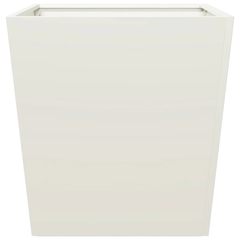 vidaXL dārza puķu kastes, 2 gab., baltas, 50x50x50 cm, tērauds