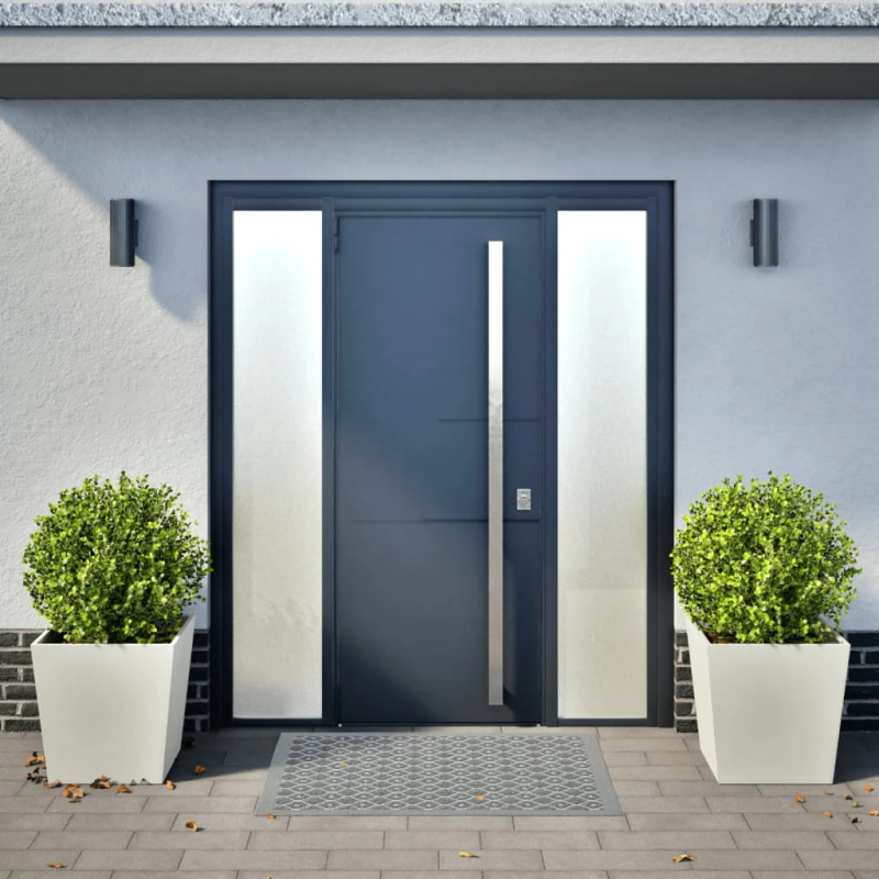 vidaXL dārza puķu kastes, 2 gab., baltas, 50x50x50 cm, tērauds