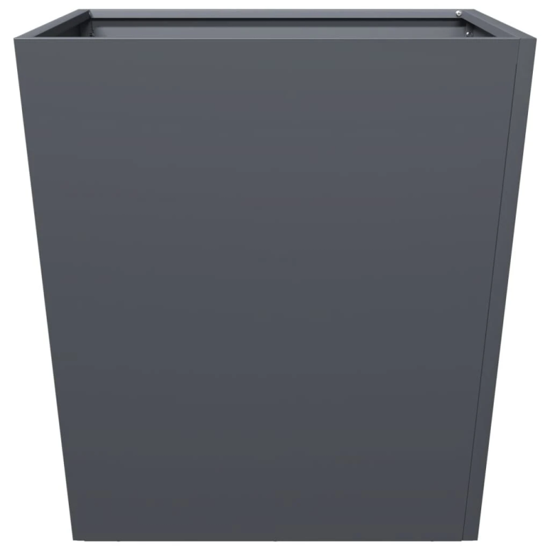 vidaXL dārza puķu kaste, antracītpelēka, 50x50x50 cm, tērauds