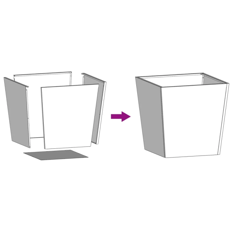 vidaXL dārza puķu kastes, 2 gab., antracītpelēkas, 50x50x50cm, tērauds