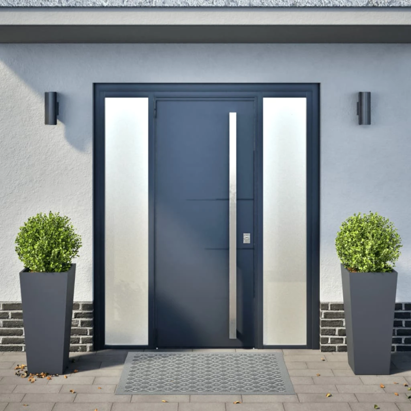 vidaXL dārza puķu kastes, 2 gab., antracītpelēkas, 35x35x75cm, tērauds