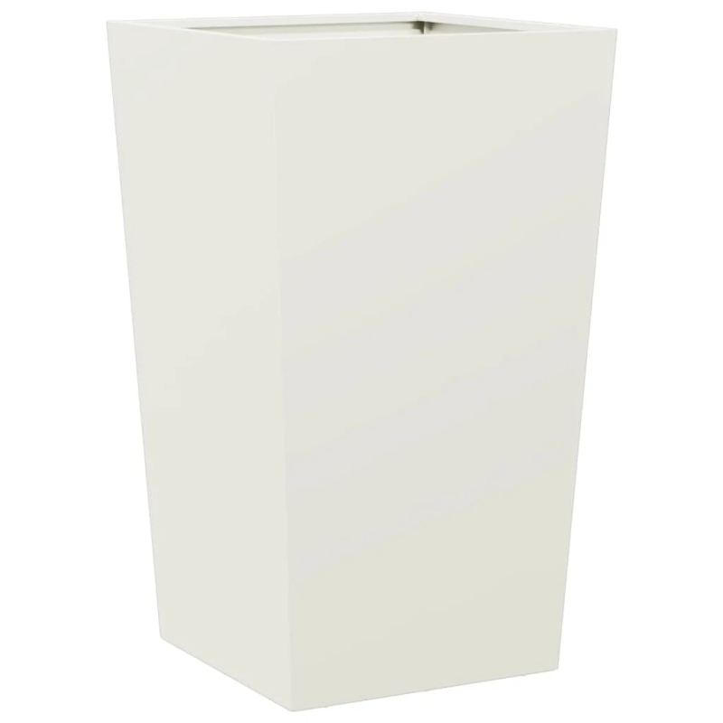 vidaXL dārza puķu kaste, baltas, 45x45x75 cm, tērauds