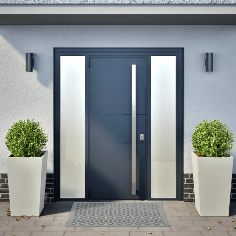 vidaXL dārza puķu kastes, 2 gab., baltas, 45x45x75 cm, tērauds