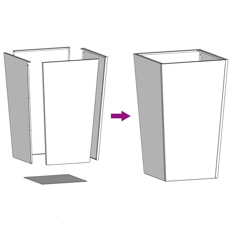 vidaXL dārza puķu kastes, 2 gab., 45x45x75 cm, nerūsējošs tērauds