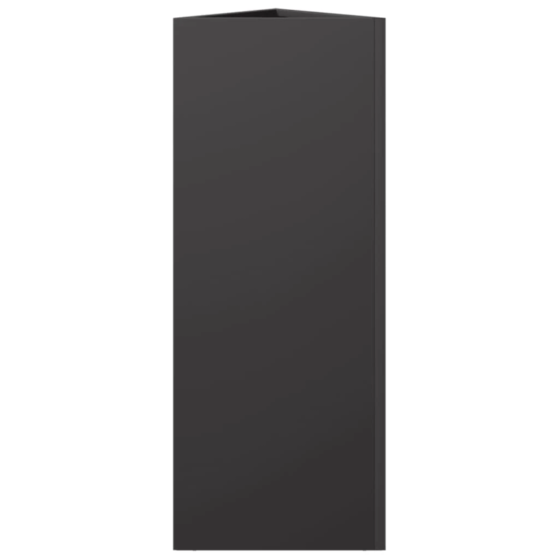 vidaXL dārza puķu kaste, melna, 30x26x75 cm, tērauds