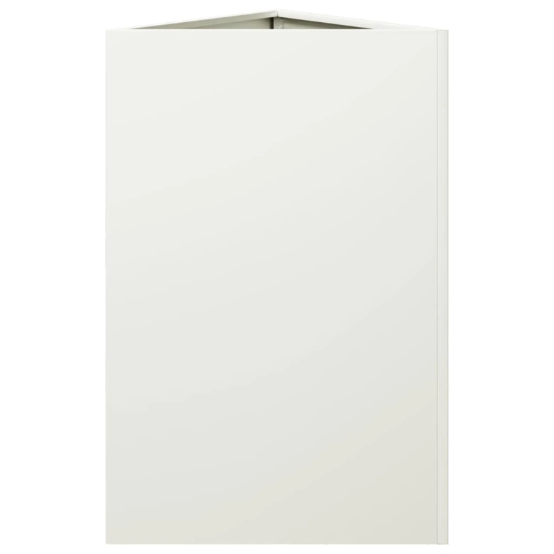 vidaXL dārza puķu kaste, balta, 50x43x75 cm, tērauds