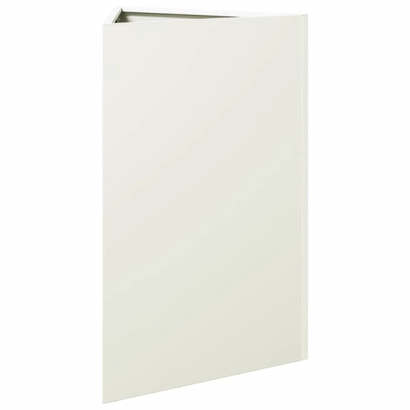 vidaXL dārza puķu kastes, 2 gab., baltas, 50x43x75 cm, tērauds