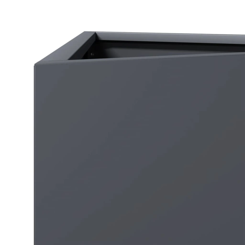 vidaXL dārza puķu kastes, 2 gab., pelēkas, 50x43x75 cm, tērauds