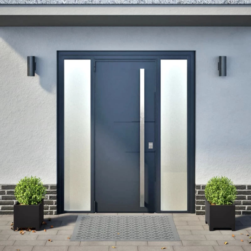 vidaXL dārza puķu kastes, 2 gab., melnas, 30x30x30 cm, tērauds