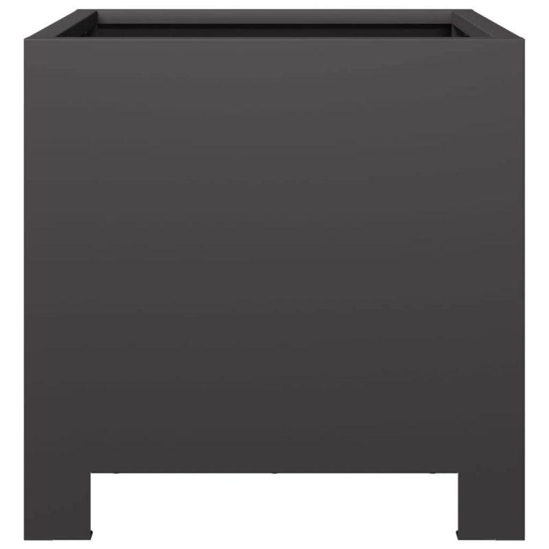 vidaXL dārza puķu kastes, 2 gab., melnas, 30x30x30 cm, tērauds