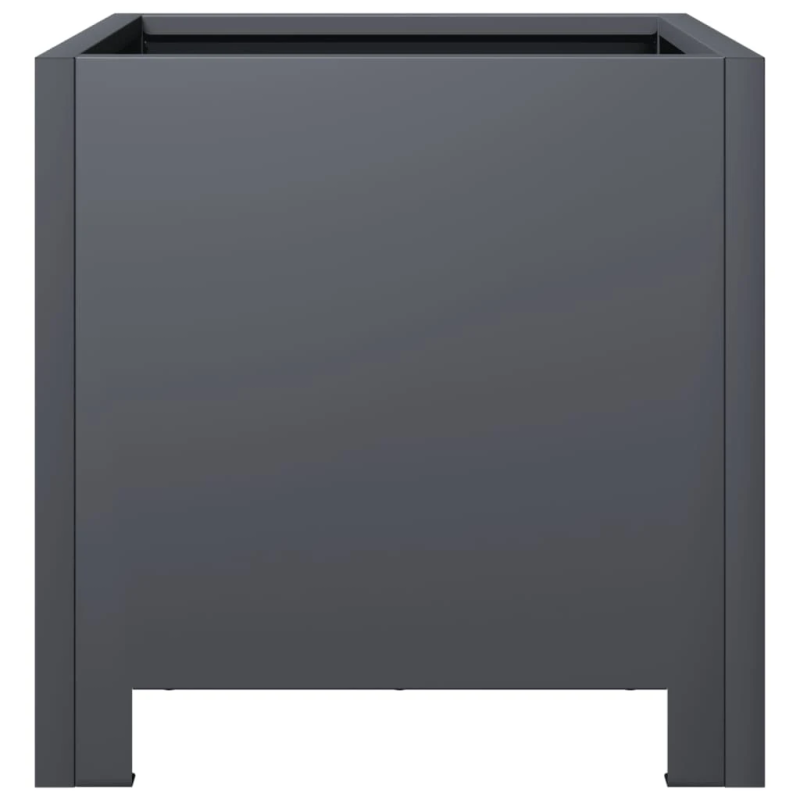 vidaXL dārza puķu kaste, antracītpelēka, 30x30x30 cm, tērauds
